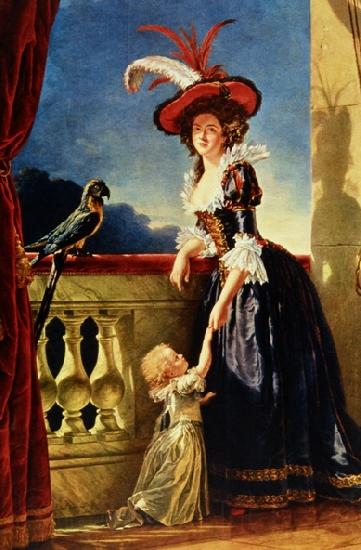 Labille-Guiard, Adelaide Portrait of Louise Elisabeth of France with her son France oil painting art